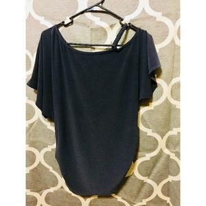 Off Shoulder Dark Grey Blouse Size Med